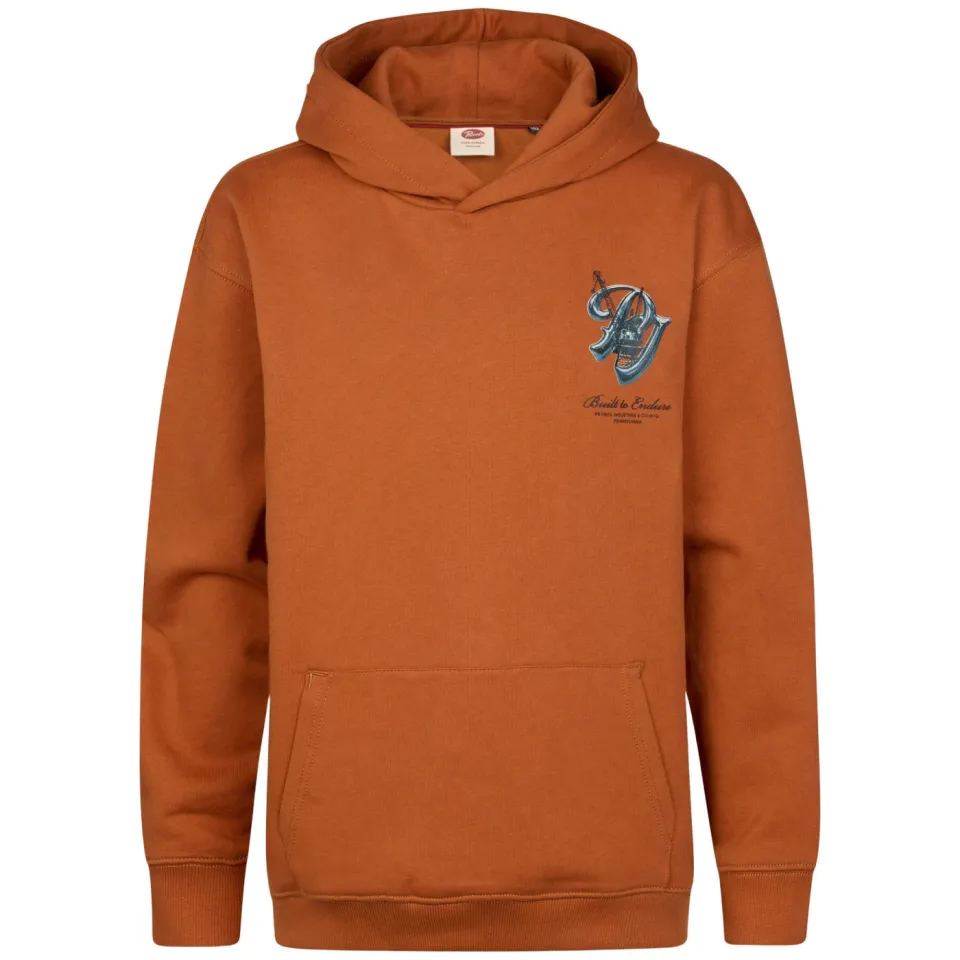 Petrol Industries hoodie met backprint - oranje, foto 2