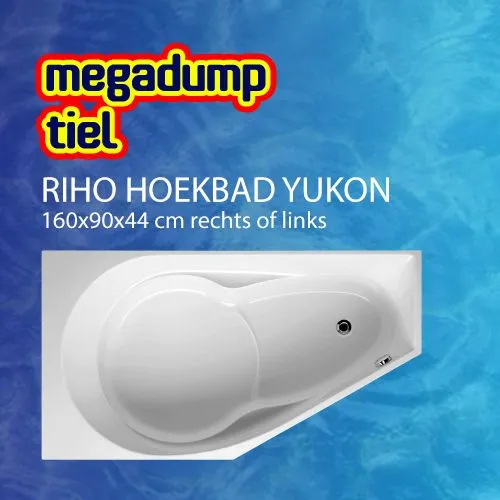 Riho Yukon hoekbad wit Hoogglans Wit