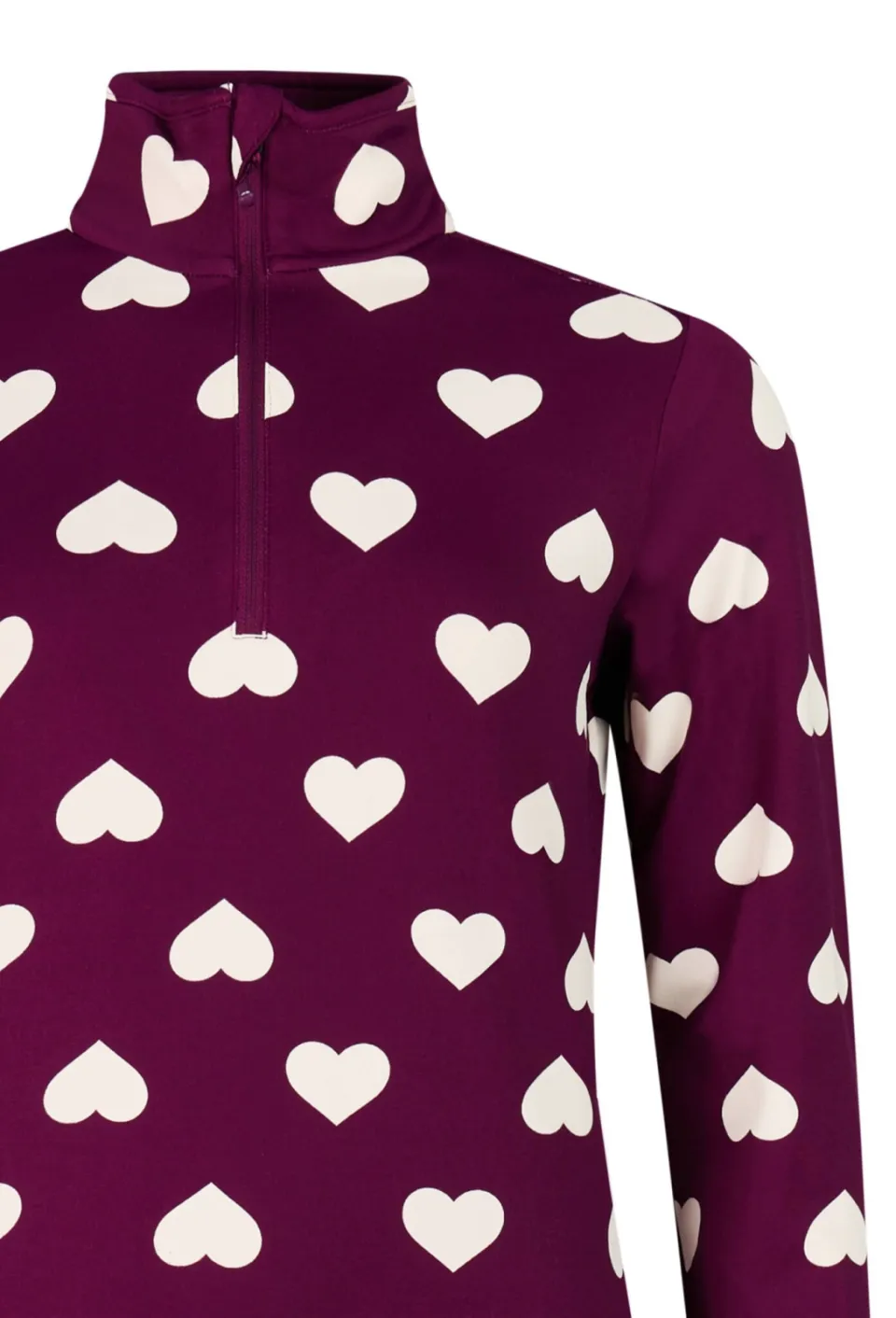 Protest PRTSwana fleece outdoor sweater met hartjes - donkerpaars, foto 6