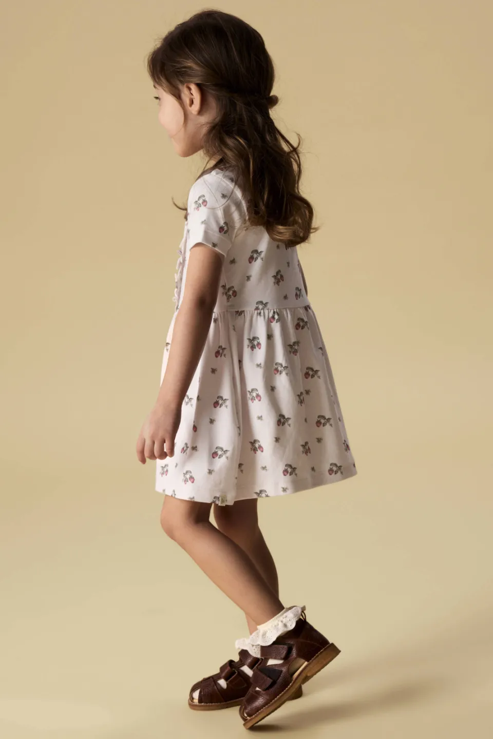 Lil' Atelier MINI korte jurk ecru roze, foto 5