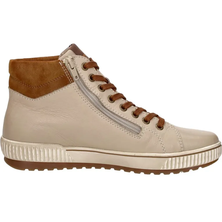 Remonte veterschoenen hoog gebroken wit
