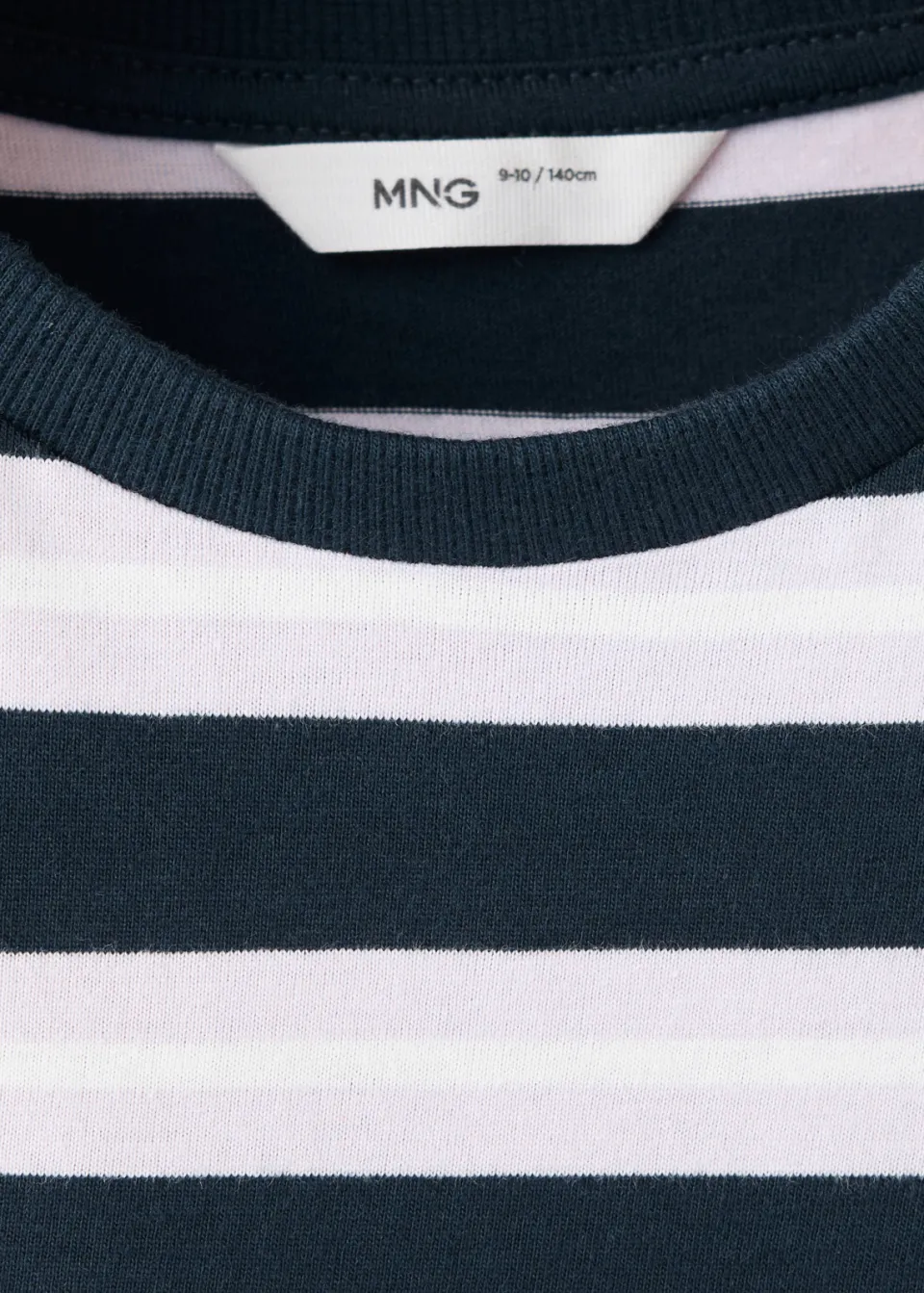 Mango longsleeve gestreept marineblauw, foto 8