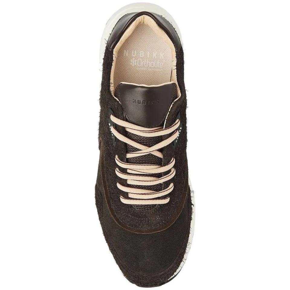 Nubikk Ross Zay chunky leren sneakers donkerbruin bruin, foto 2