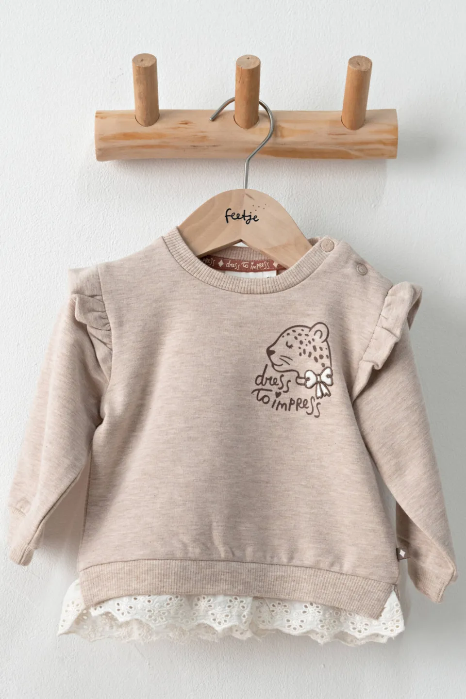 Feetje sweater Dress to Impress taupe/offwhite/bruin, foto 6