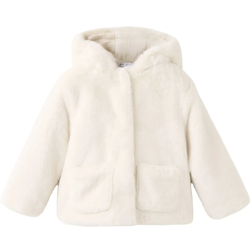 Mango winter faux fur jas wit, foto 2