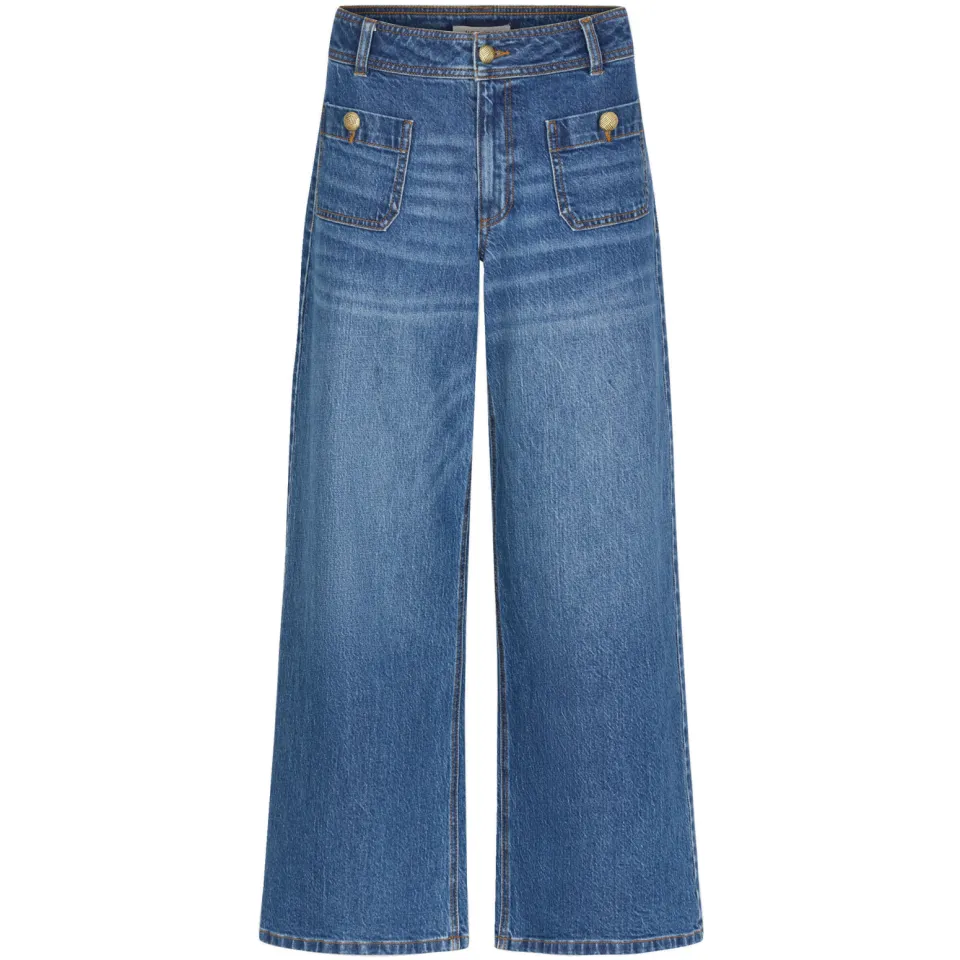 Morgan wide leg jeans - mediumblauw, foto 2