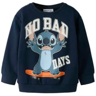 NAME IT MINI Lilo & Stitch sweater met print - donkerblauw Printopdruk