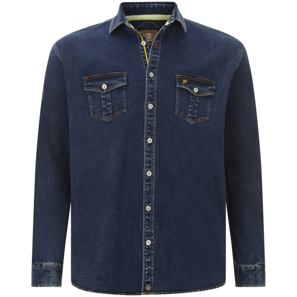 Jan Vanderstorm +FIT Collectie regular fit denim overshirt OLAVIK Plus, foto 2