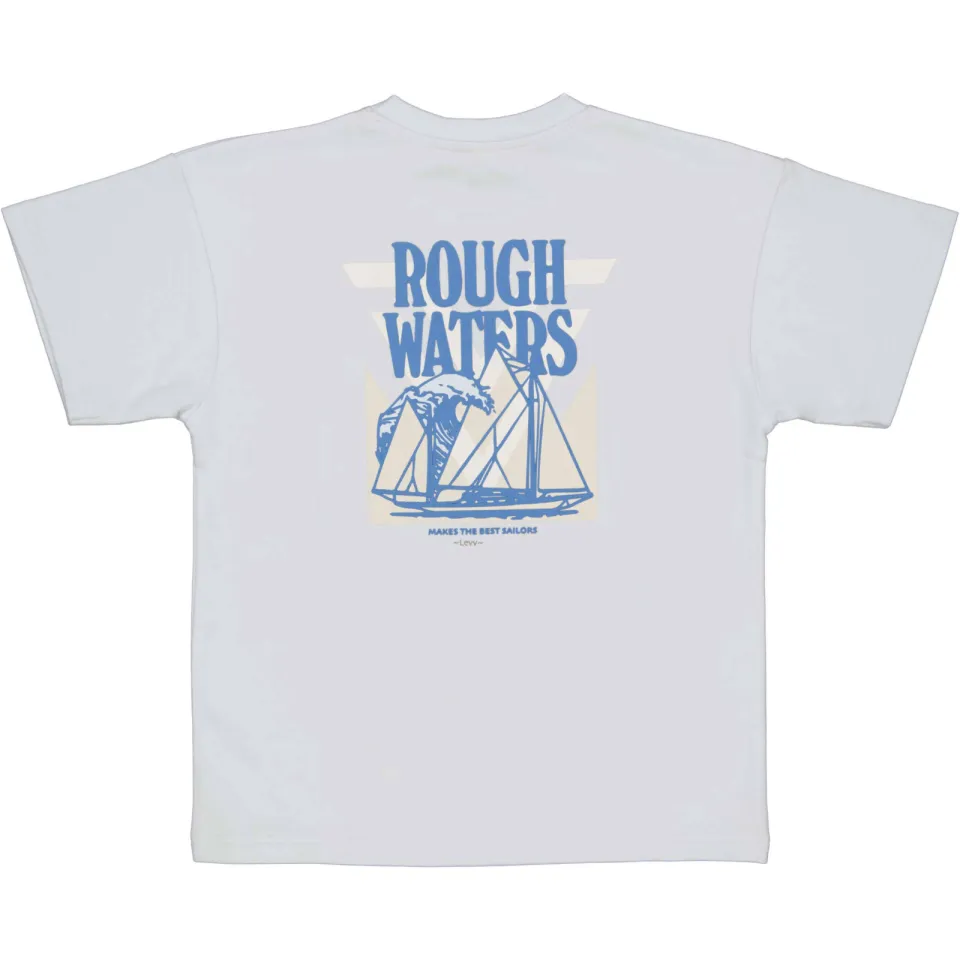 LEVV T-shirt met backprint lichtblauw, foto 5