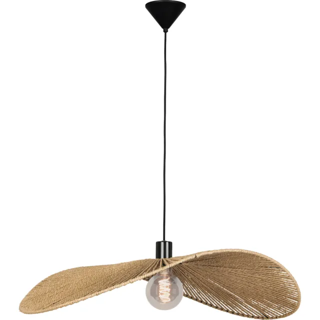 EGLO Siruela Hanglamp - E27 - Ø 80 cm - Bruin|Zwart - Papier Zwart;Lichtbruin;