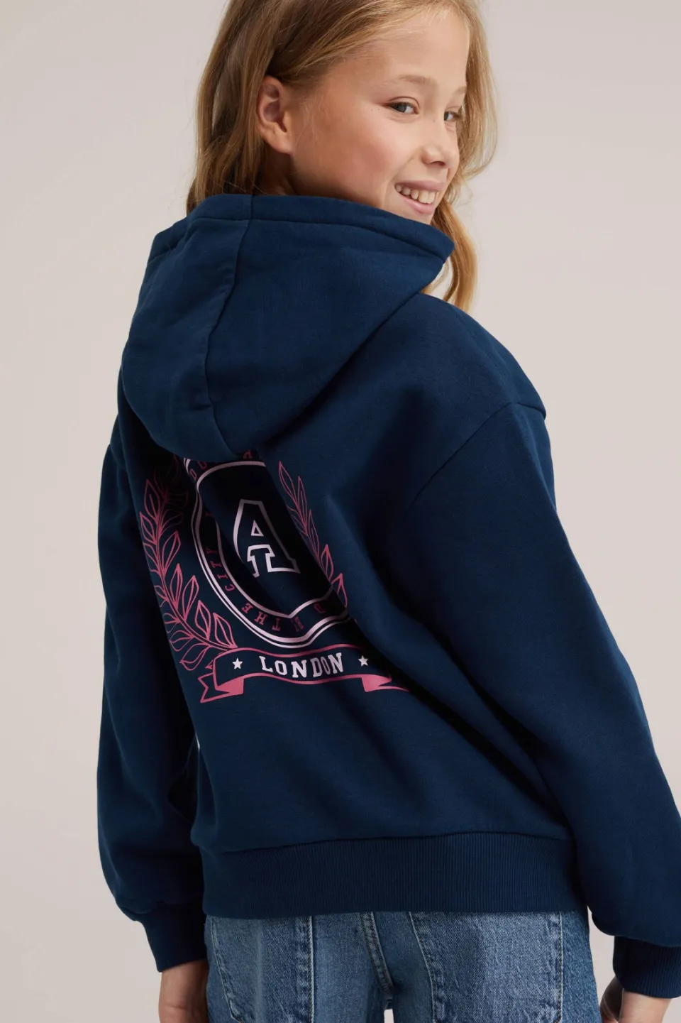 WE Fashion sweater met backprint - donkerblauw, foto 6