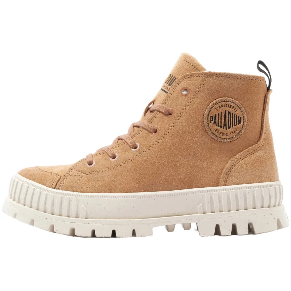 Palladium PALLASHOCK ZIP WARM suède sneakers met profielzool - cognac, foto 4