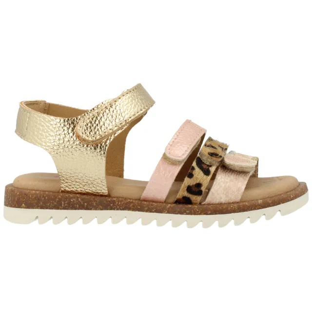 Develab sandalen goud/panterprint