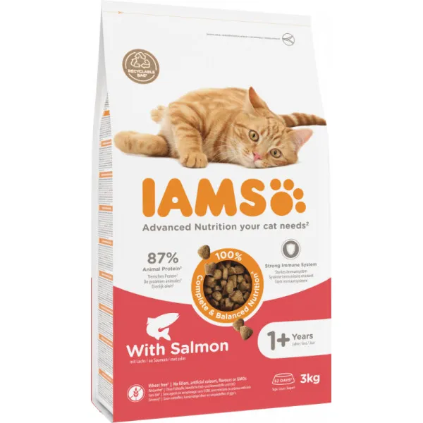 Iams kattenvoer adult zalm 3 kg