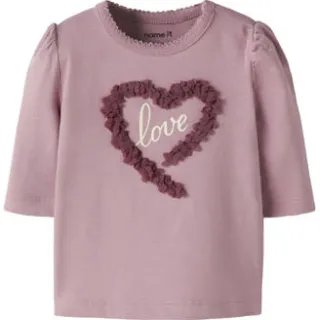 NAME IT baby t-shirt met tekst roze