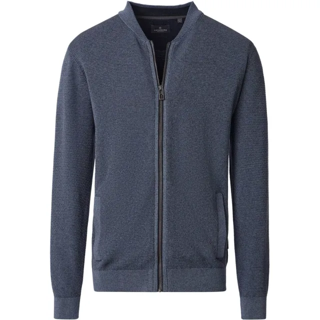 Casa Moda Vest Casamoda Vest Zip Structure Donkerblauw blauw