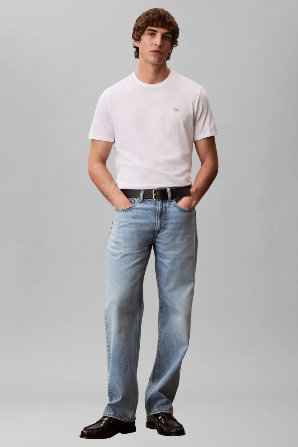 Calvin Klein JEANS 90s straight leg jeans - lichtblauw RETRO LIGHT