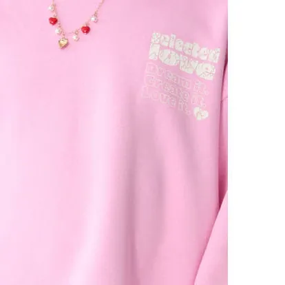 Shoeby oversized sweater met backprint - roze, foto 6