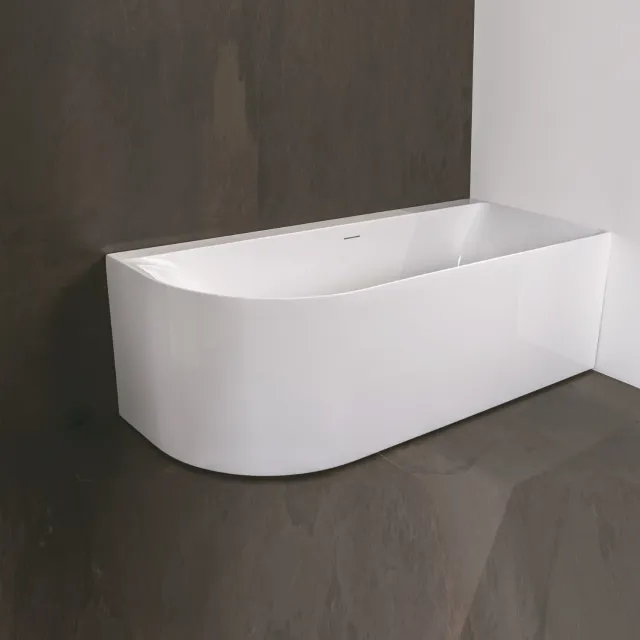 Luca Sanitair Primo half vrijstaand ligbad glans wit