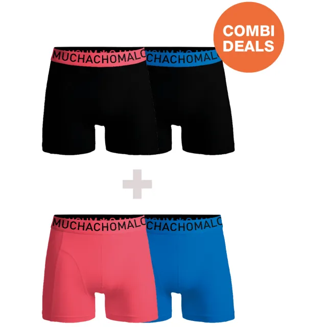Muchachomalo Heren 2+2-pack Microfiber Veelkleurig