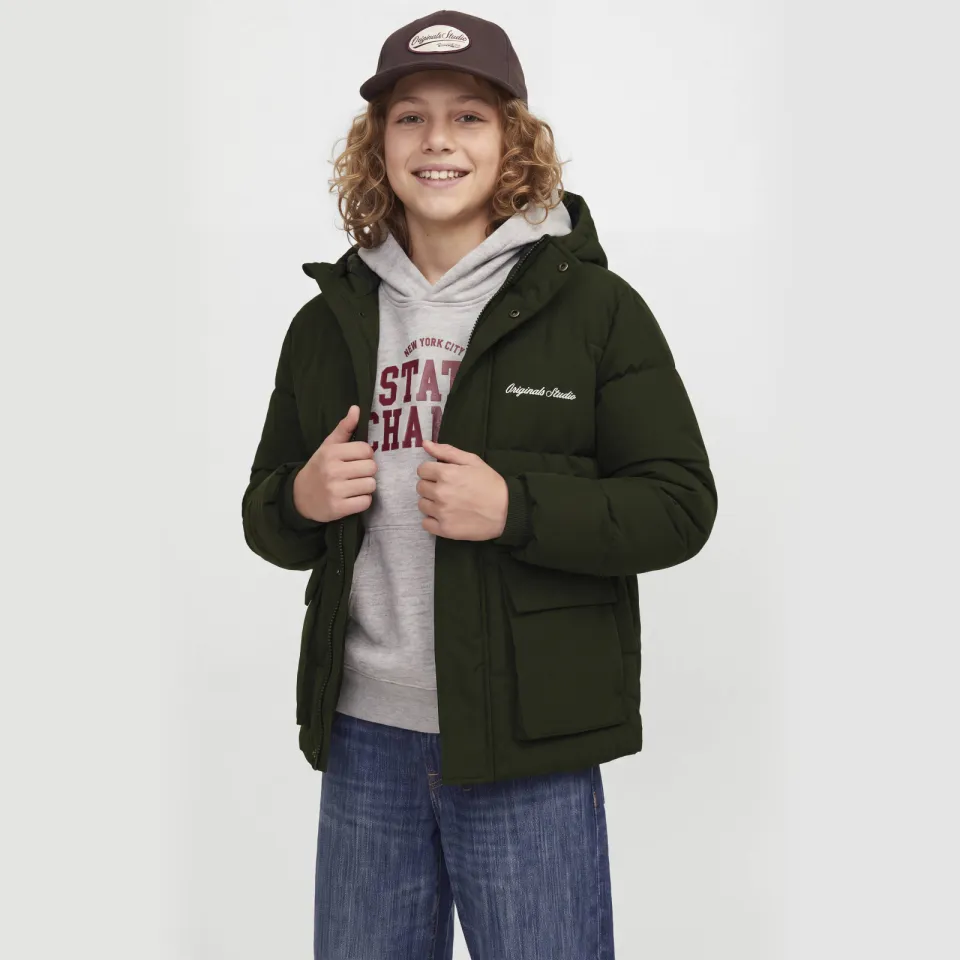 Jack & Jones pufferjas donkergroen, foto 6