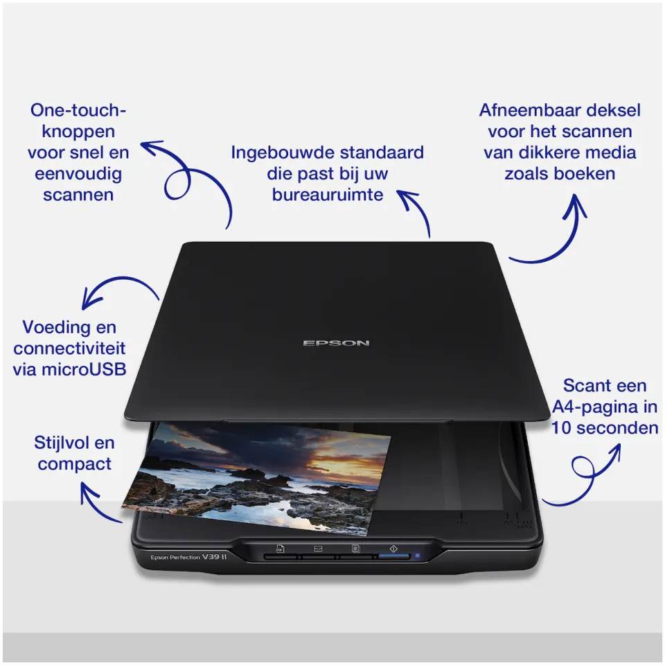Epson Perfection V39II flatbedscanner zwart, foto 3