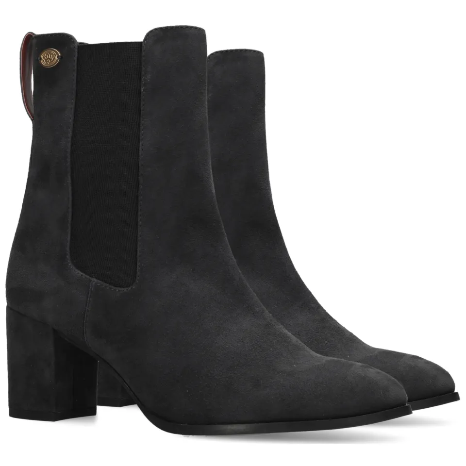 Fred de la Bretoniere Farah Chelsea leren suède chelsea boots met hak - donkerblauw, foto 8
