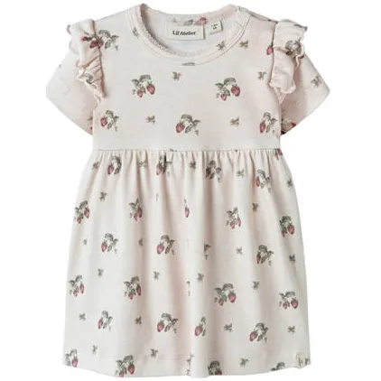 Lil' Atelier BABY gebloemde korte jurk lichtroze