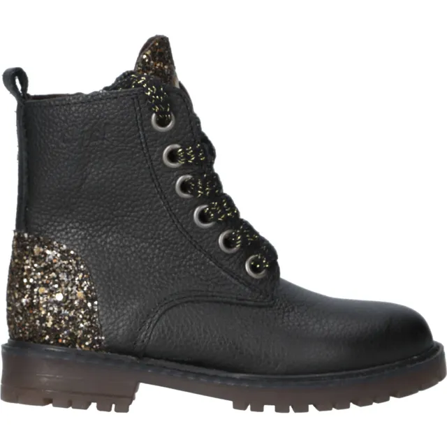Clic! leren veterboots zwart