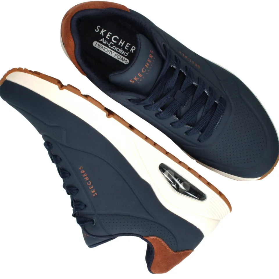 Skechers Uno Suited On Air lage sneakers blauw, foto 5