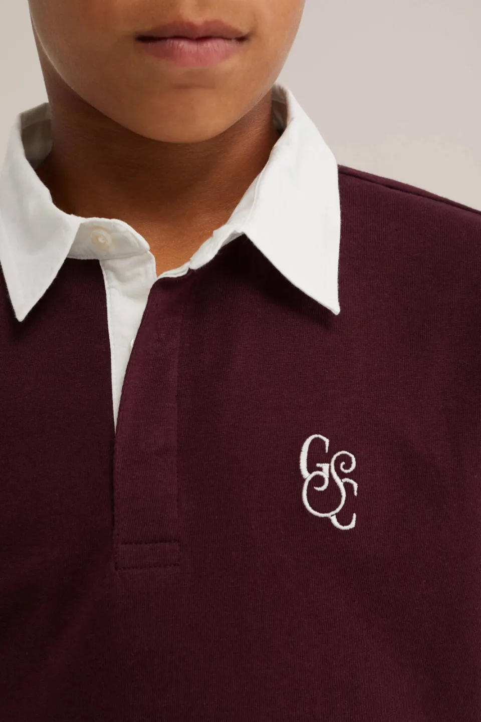 WE Fashion polo - donkerrood, foto 5
