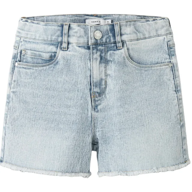 NAME IT NKFROSE denim mom short lichtblauw Light blue bleached