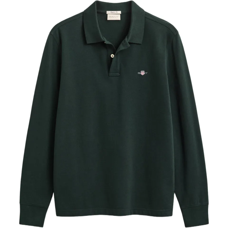 Gant regular fit piqué polo - groen, foto 2
