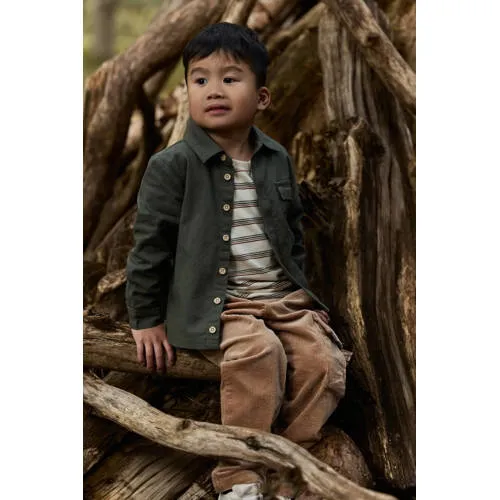 Little Dutch casual overhemd met backprint - groen, foto 3