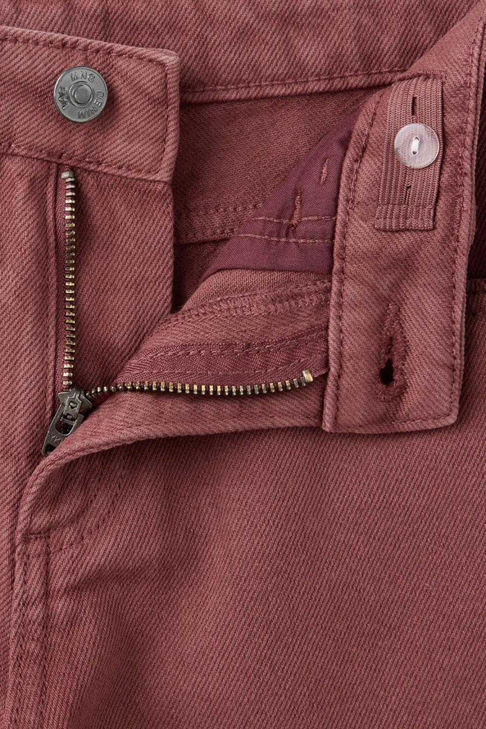 Mango Kids straight leg regular fit jeans - donkerrood, foto 5