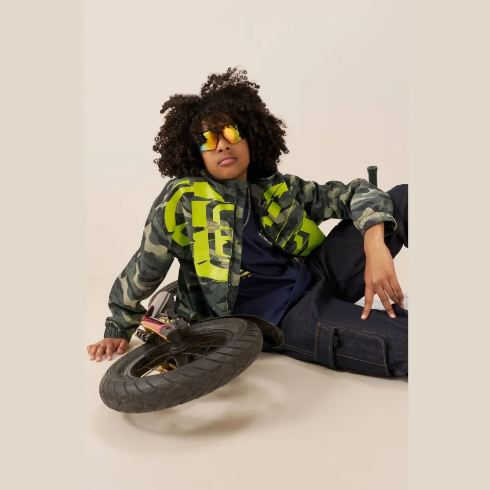 Coolcat jas Quint met printopdruk legergroen camo/green