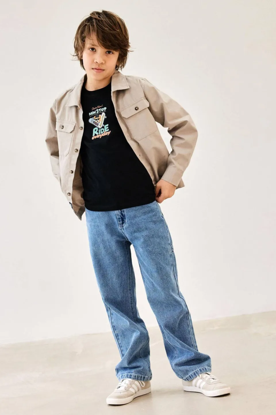 NAME IT KIDS straight leg jeans NKMRYAN medium blue denim, foto 4