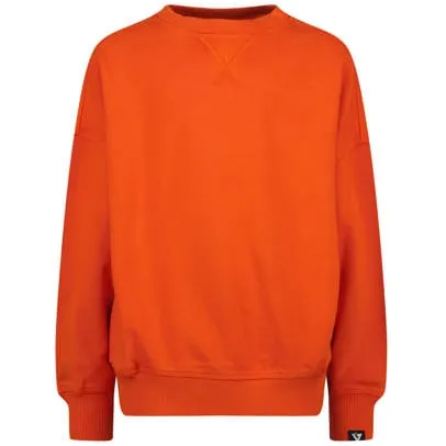Vingino sweater - oranjerood Effen | Sweater van Vingino