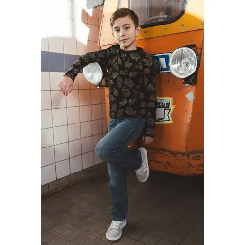 TYGO & vito jersey longsleeve met print zwart, foto 3