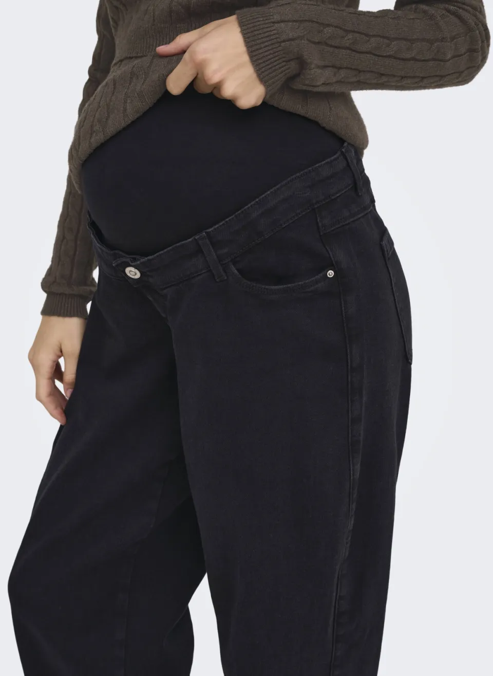 Only MATERNITY zwangerschaps barrel jeans - black denim, foto 5