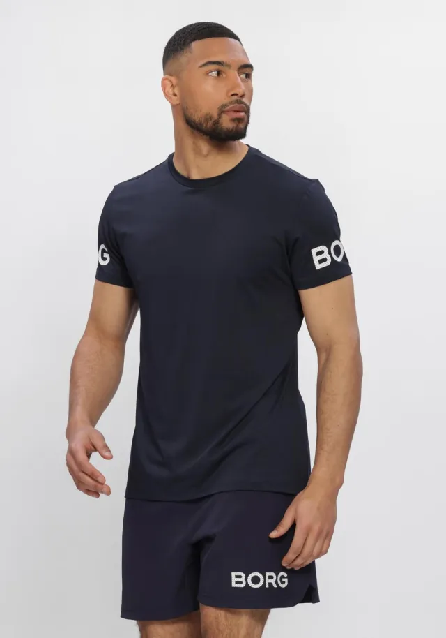Björn Borg Bjorn Borg Heren Polo's & T-shirts Borg T-shirt - Donkerblauw
