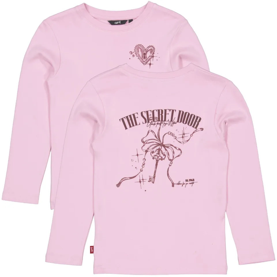 QPI longsleeve met backprint lichtroze, foto 3