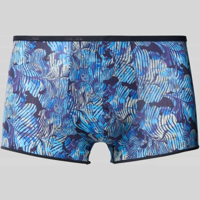 Hom Slim Fit trunks met logodetail oceaanblauw, foto 2