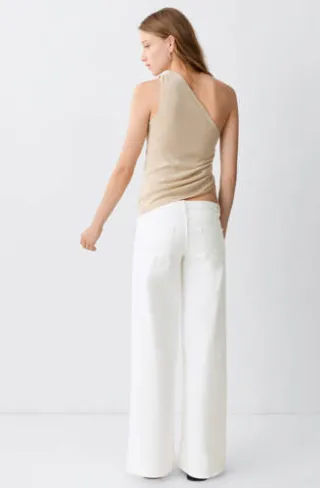 Mango TEEN low waist wide leg jeans - wit, foto 3