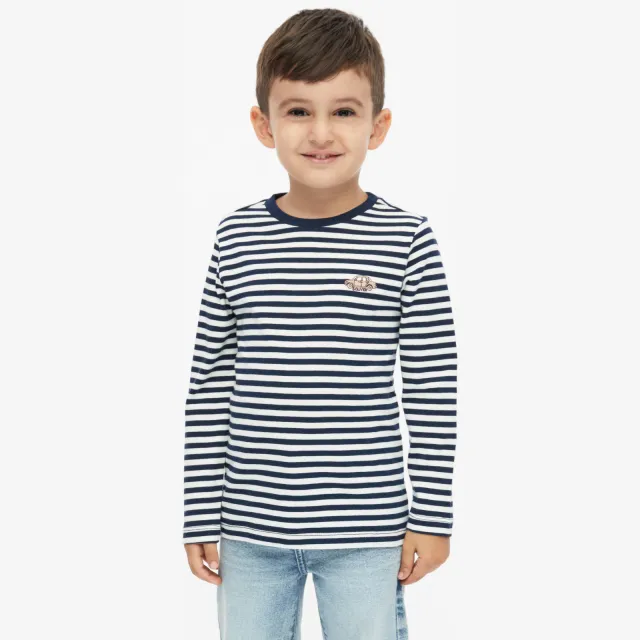 s.Oliver gestreepte longsleeve donkerblauw Donkerblauw/wit