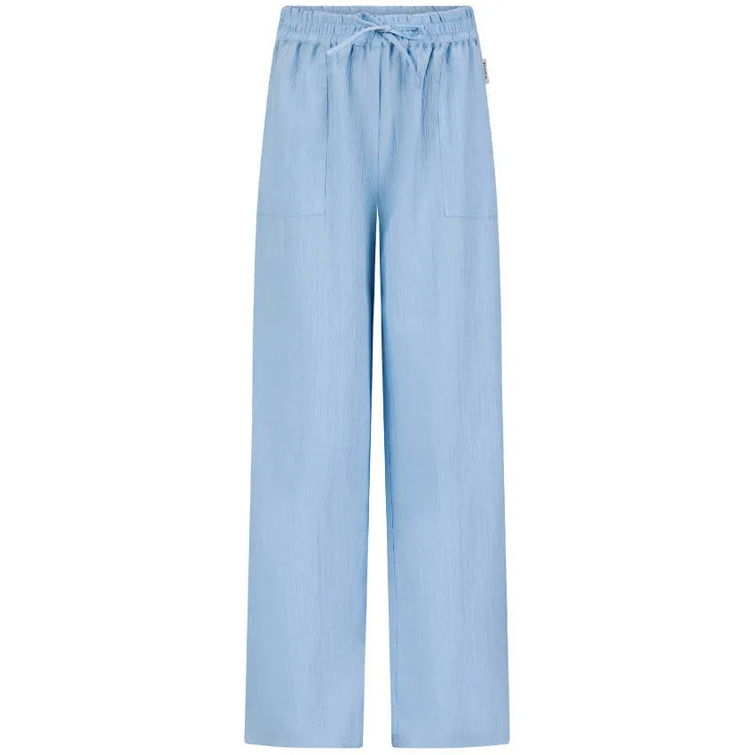 Retour Jeans wide leg casual broek lichtblauw, foto 3