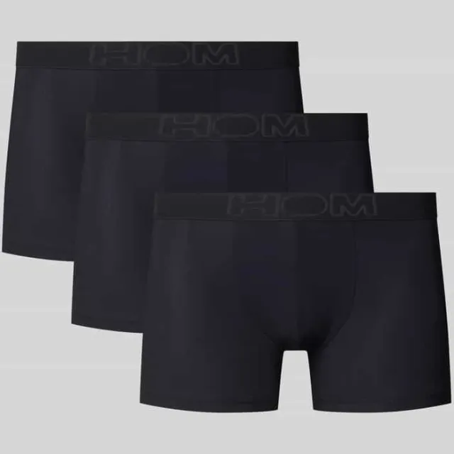 Hom Boxershort met elastische band met logo Zwart
