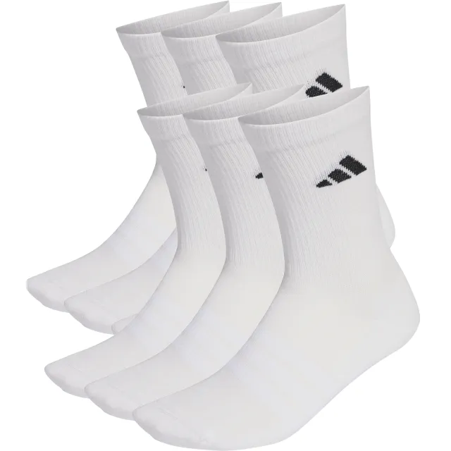 Adidas Crew 6 Pack Sokken Unisex - Wit-39 White