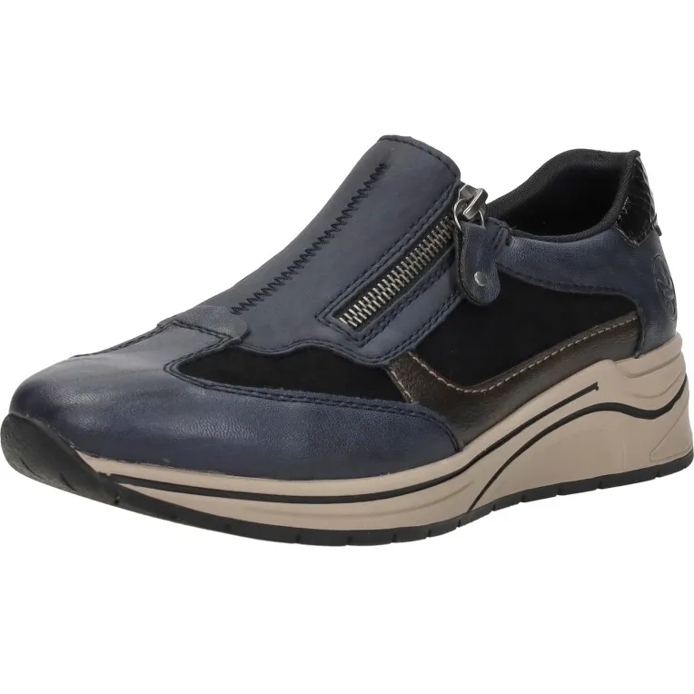 Rieker sportieve instapper blauw, foto 3