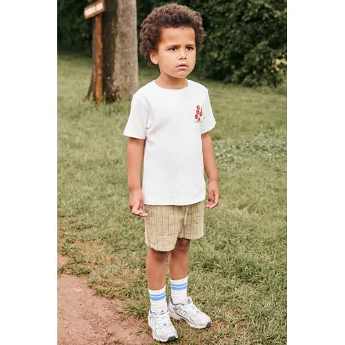 Daily7 gestreepte casual short olijfgroen, foto 5